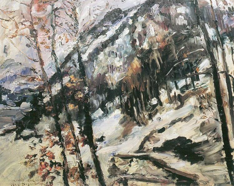 Lovis Corinth Walchensee mit Herzogstand im Schnee